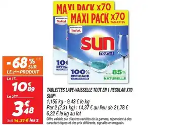 Netto Sun tablettes lave vaisselle tout en 1 regular offre