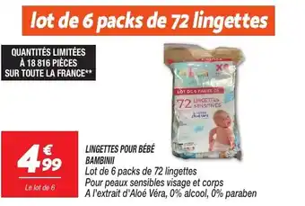 Netto Bambini lingettes pour bebe offre