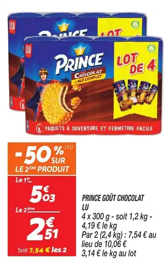 Netto Lu prince gout chocolat offre