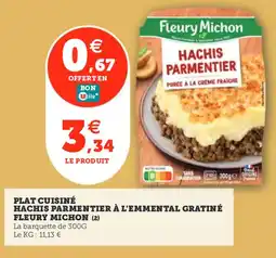 Utile Plat cuisine hachis parmentier a le emmental gratine fleury michon offre