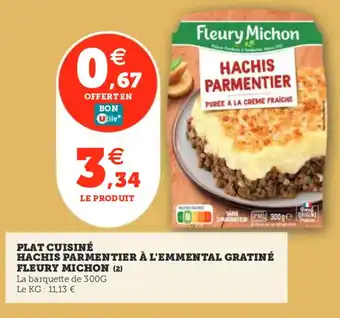 Utile Plat cuisine hachis parmentier a le emmental gratine fleury michon offre