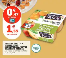 Utile Dessert fruitier pommes poires sans sucres ajoutés charles alice offre