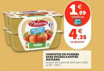 Utile Compotes de pommes sans sucres ajoutes materne offre