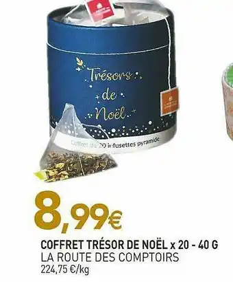 naturéO Coffret Trésor De Noël X20 - 40 G La Route Des Comptoirs offre
