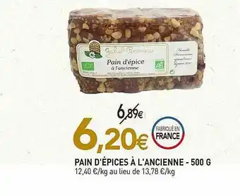 naturéO Pain D'épices à L'ancienne - 500 G offre