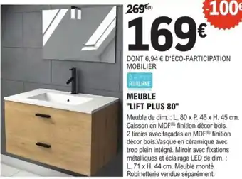 E.Leclerc Brico Meuble "lift plus 80" offre