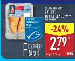 ALDI GOLDEN SEAFOOD 2 Filets de cabillaud offre