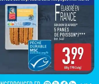 ALDI GOLDEN SEAFOOD 5 panés de poisson offre