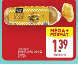 ALDI TRADER JOE'S Burgers briochés offre