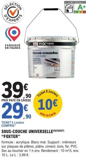 E.Leclerc Brico Foxter Sous-couche universelle offre