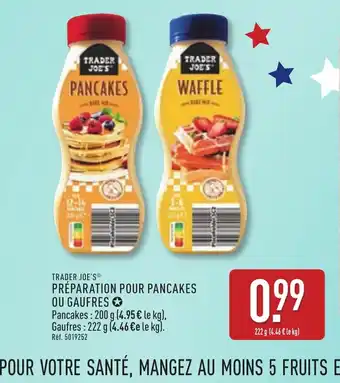 ALDI TRADER JOE'S Préparation pour pancakes ou gaufres offre