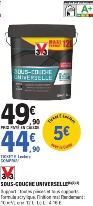 E.Leclerc Brico Sous-couche universelle offre