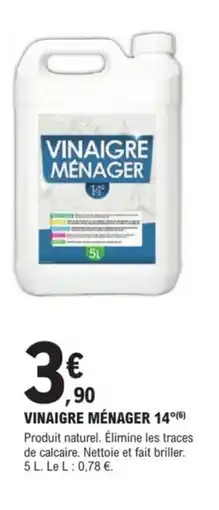 E.Leclerc Brico Vinaigre ménager 14° offre