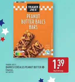 ALDI TRADER JOE'S Barres céréales peanut butter offre