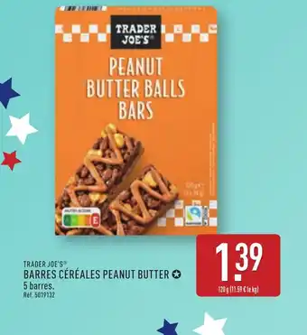 ALDI TRADER JOE'S Barres céréales peanut butter offre