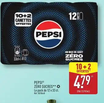 ALDI PEPSI Zéro sucres offre