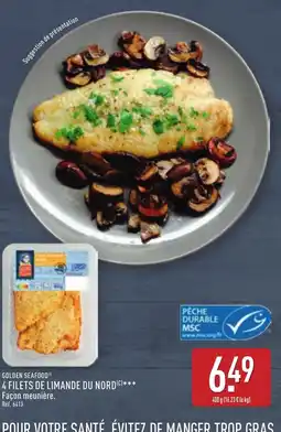 ALDI GOLDEN SEAFOOD 4 filets de limande du nord offre