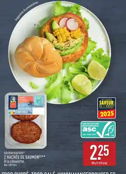 ALDI GOLDEN SEAFOOD 2 hachés de saumon offre