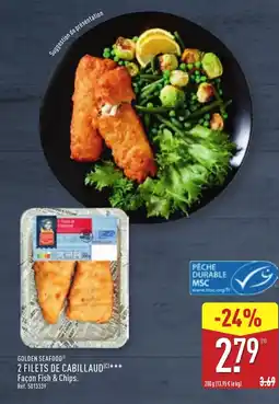 ALDI GOLDEN SEAFOOD 2 filets de cabillaud offre