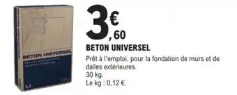 E.Leclerc Brico Beton universel offre