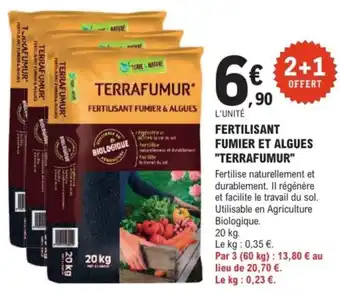 E.Leclerc Brico Fertilisant fumier et algues terrafumur offre