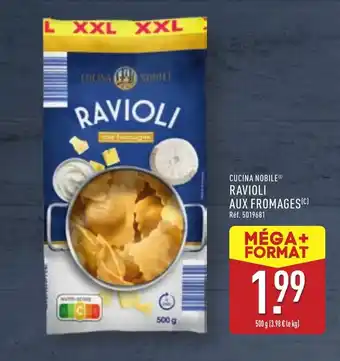 ALDI CUCINA NOBILE Ravioli aux fromages offre