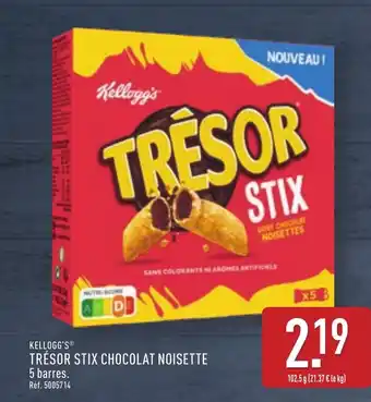 ALDI KELLOGG'S Trésor stix chocolat noisette offre