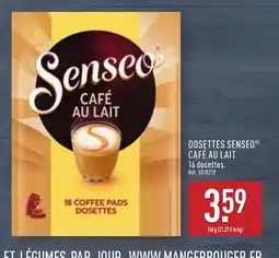 ALDI Dosettes senseo café au lait offre