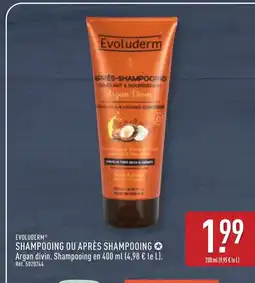 ALDI EVOLUDERM Shampooing ou après shampooing offre