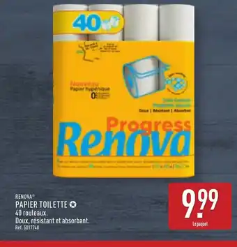 ALDI RENOVA Papier toilette offre