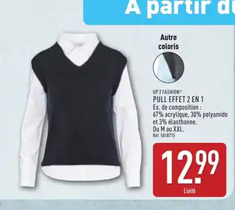 ALDI UP 2 FASHION Pull effet 2 en 1 offre