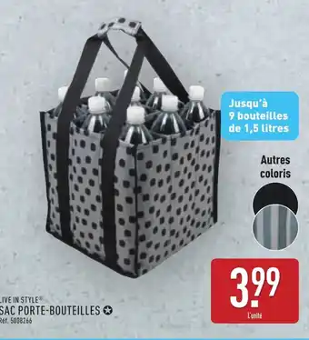 ALDI LIVE IN STYLE Sac porte-bouteilles offre