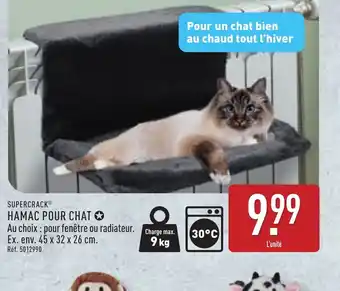 ALDI SUPERCRACK Hamac pour chat offre