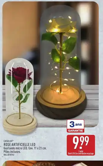 ALDI CASALUX Rose artificielle led offre