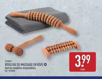 ALDI CRANE Rouleau de massage en bois offre