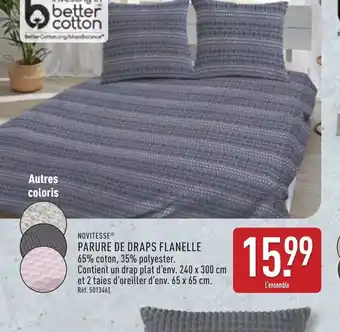 ALDI NOVITESSE Parure de draps flanelle offre