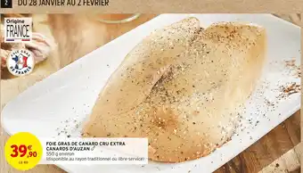 Intermarché CANARDS D'AUZAN Foie gras de canard cru extra offre