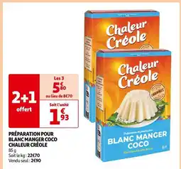 Auchan Supermarché Chaleur Créole Préparation pour Blanc Manger Coco offre