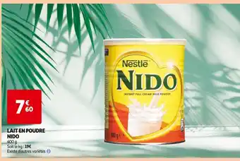 Auchan Supermarché Nestlé Lait en poudre Nido offre