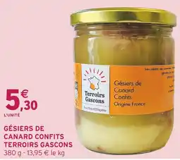 Intermarché TERROIRS GASCONS Gésiers de Canard Confits offre