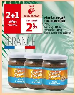 Auchan Supermarché CHALEUR CRÉOLE Pâte à massalé offre