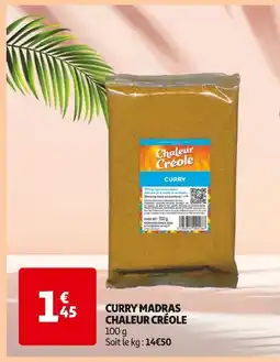 Auchan Supermarché Chaleur Créole Curry Madras offre