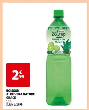 Auchan Supermarché Grace Boisson Aloe Vera Nature offre