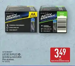 ALDI ACTIV ENERGY Lot de 20 piles offre