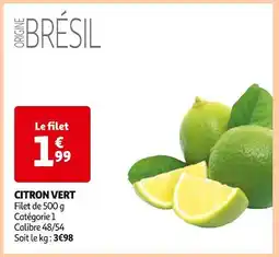 Auchan Supermarché Citron vert offre