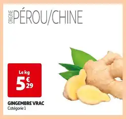 Auchan Supermarché Gingembre Vrac offre