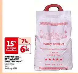 Auchan Family Elephant Brisures de riz de Thaïlande offre