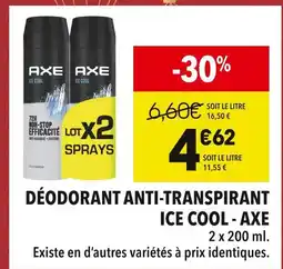 Supeco AXE Déodorant anti-transpirant ice cool offre