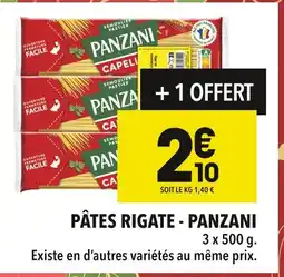 Supeco Panzani Pâtes Rigate offre