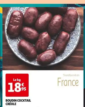 Auchan Créole Boudin cocktail offre